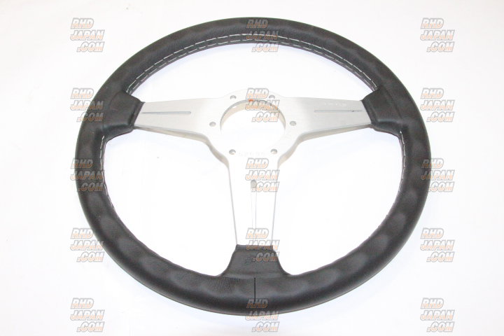 NARDI Classic Steering Wheel Smooth Leather - 340mm Silver Spoke
