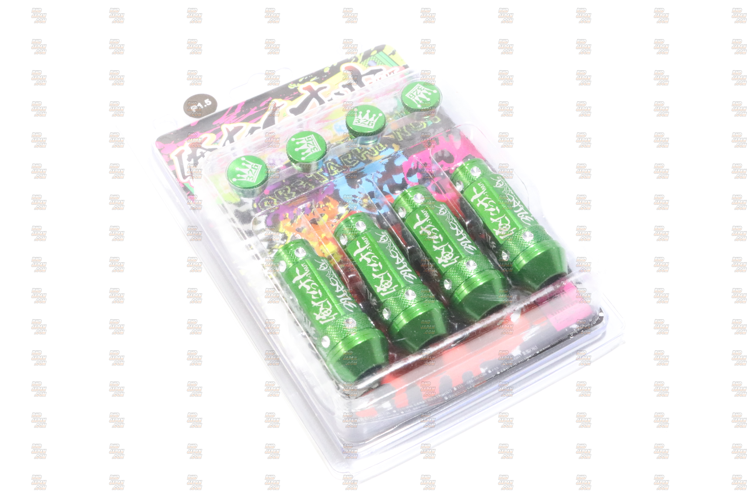 326 Power Oretachi Duralumin Lug Nuts - Medium M12 X 1.25 Green - RHDJapan