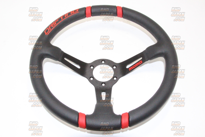 MOMO Drifting Steering Wheel 350mm - Red - RHDJapan