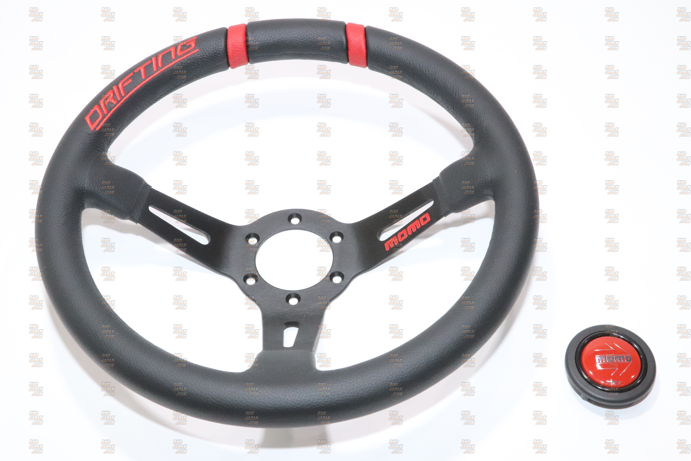 MOMO Drifting Steering Wheel 330mm - Red - RHDJapan