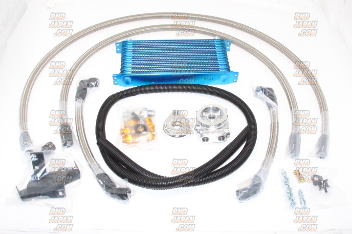 Trust Greddy Oil Cooler & Filter Relocation Kit Left Fender 10 Row - BNR32