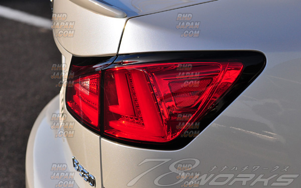 78 Works Fiber Full LED Tail Set Red Clear - Lexus GSE20 GSE21