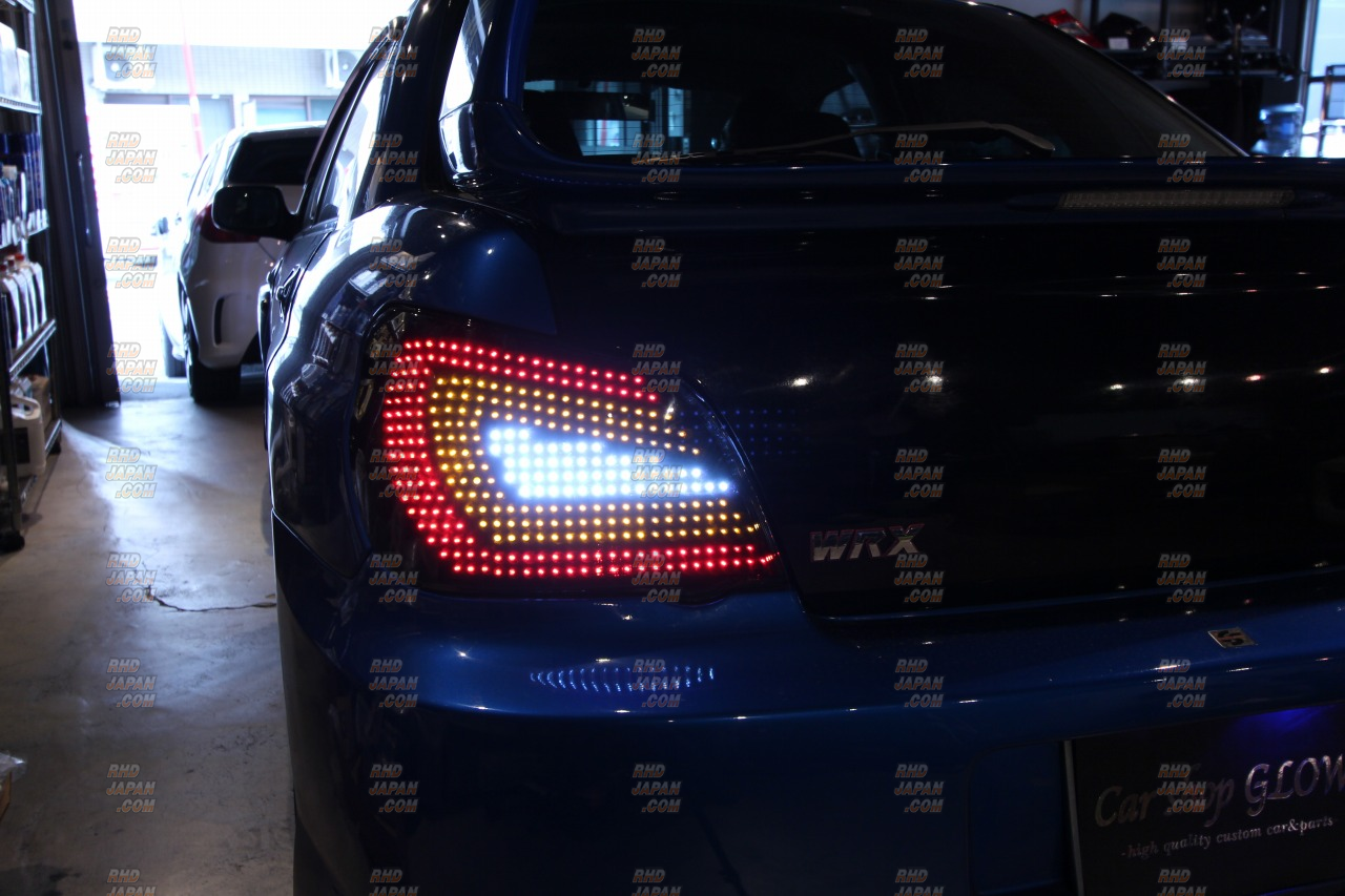 Car Shop GLOW Custom LED Tail Lights Smoked Ver 1 - Impreza WRX GDA GDB