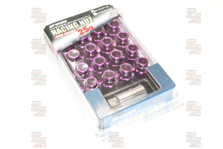 Work Wheels Japan Light Weight Racing Lug Nuts Set M12x1.5 - Purple