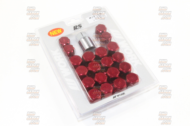 Work Wheels Japan RS Lock Type Lug Nuts Set M12x1.25 - Red