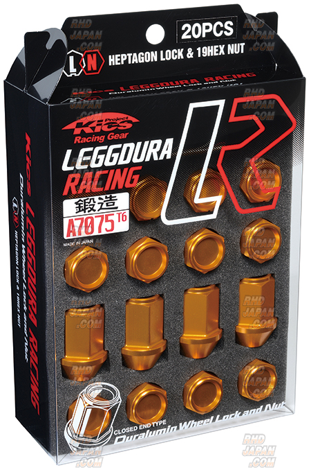 Kyo-Ei Leggdura Racing Lug Nuts and Adapter Set 16pcs - Red M12xP1.5