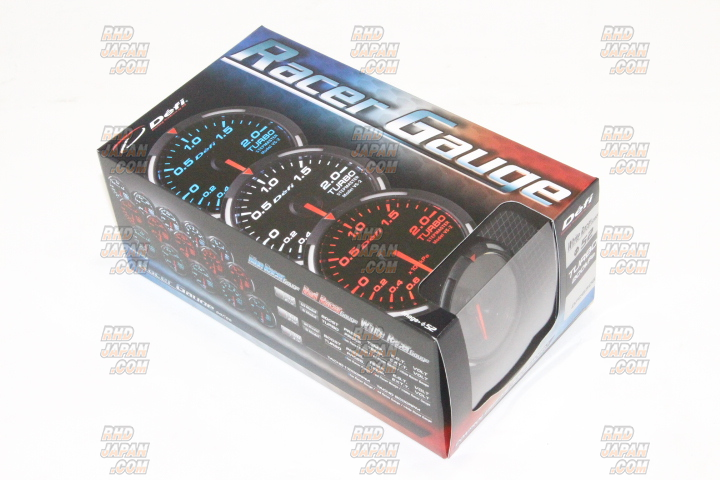 Defi Racer Gauge Turbo Boost 52mm - Red - RHDJapan