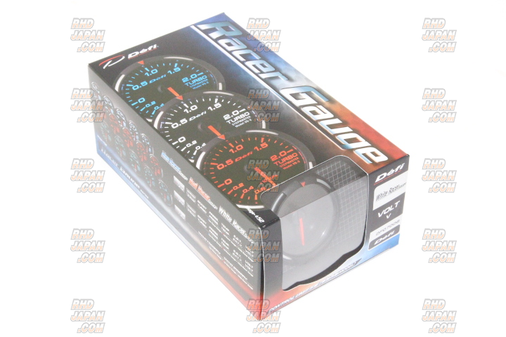 Defi Racer Gauge Volts 52mm - White - RHDJapan