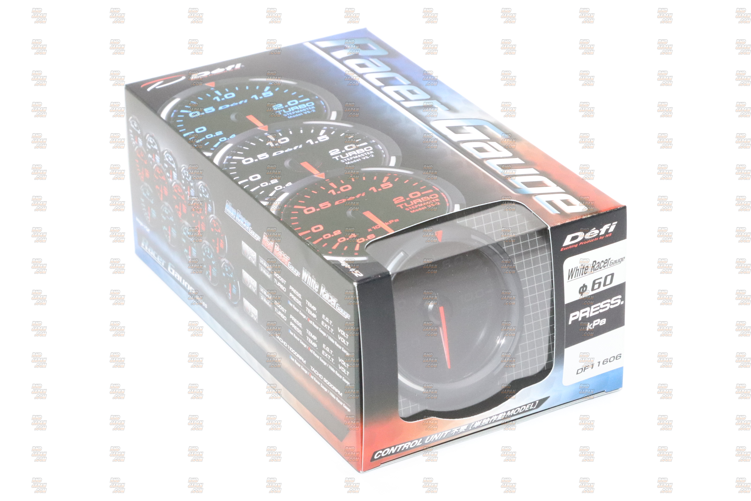 Defi Racer Gauge Pressure 60mm - White - RHDJapan