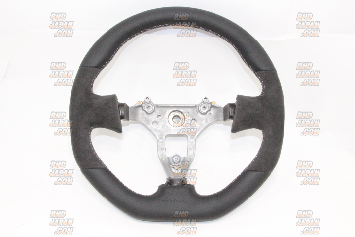 Mine's Leather Steering Wheel Grey Stitch - BNR34 - RHDJapan
