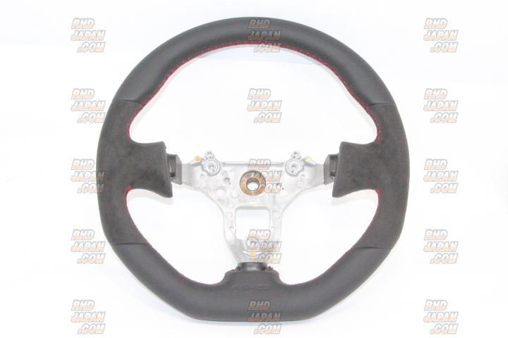 Mine's Leather Steering Wheel Red Stitch - BNR34 - RHDJapan