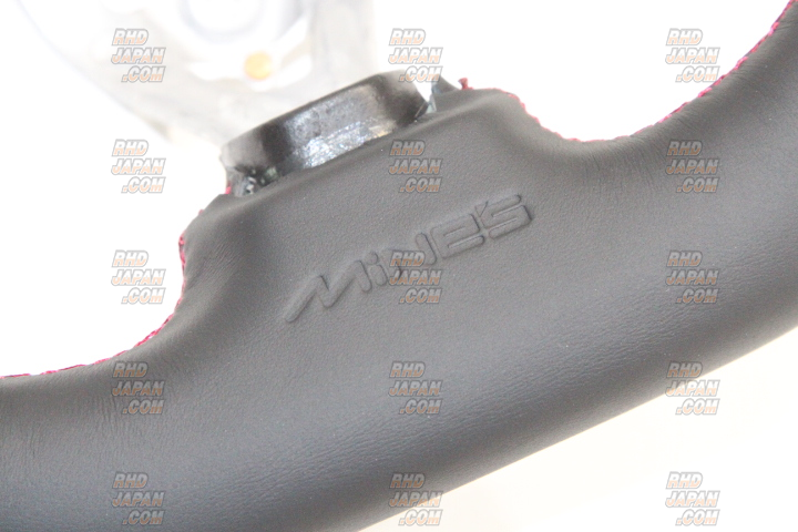 Mine's Leather Steering Wheel Red Stitch - BNR34 - RHDJapan