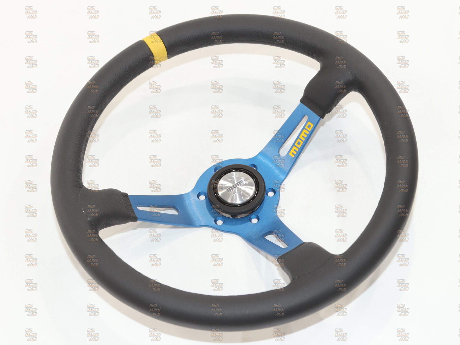 MOMO MOD.08 Steering Wheel 350mm - Blue Leather - RHDJapan