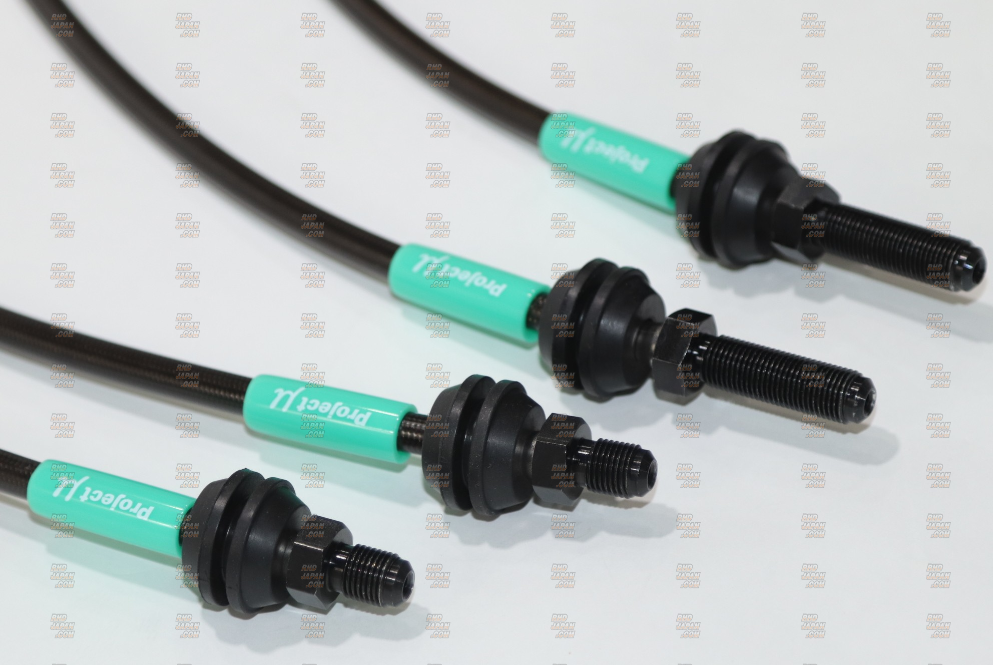 Project Mu Teflon Brake Line Steel Fittings Smoke - UCF30 UCF31