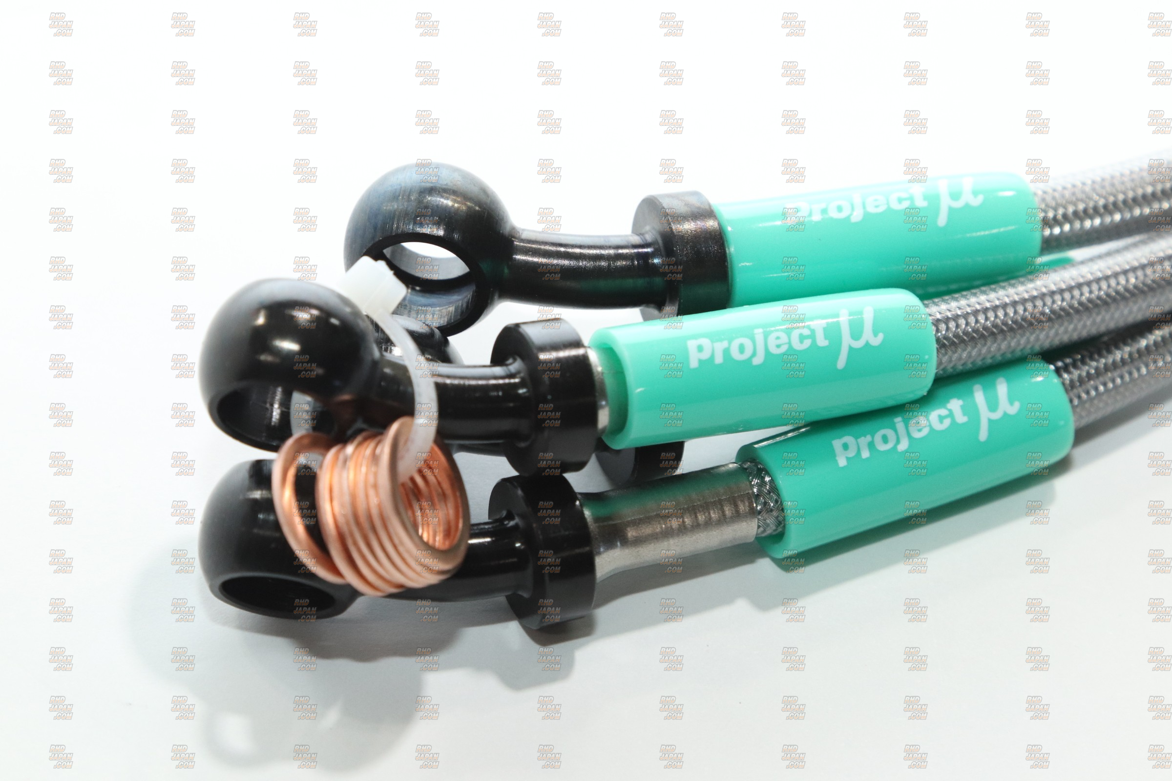 Project Mu Teflon Brake Line Steel Fittings Clear - UCF30 UCF31