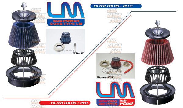 BLITZ エアクリ　SUS POWER CORE TYPE Blitz SUS Power Core Type LM Air Filter Replacement Core E1 E2