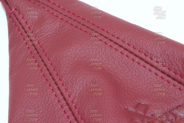 Car Make T&E Vertex Leather Shift Boot Red Red - JZX100 - RHDJapan