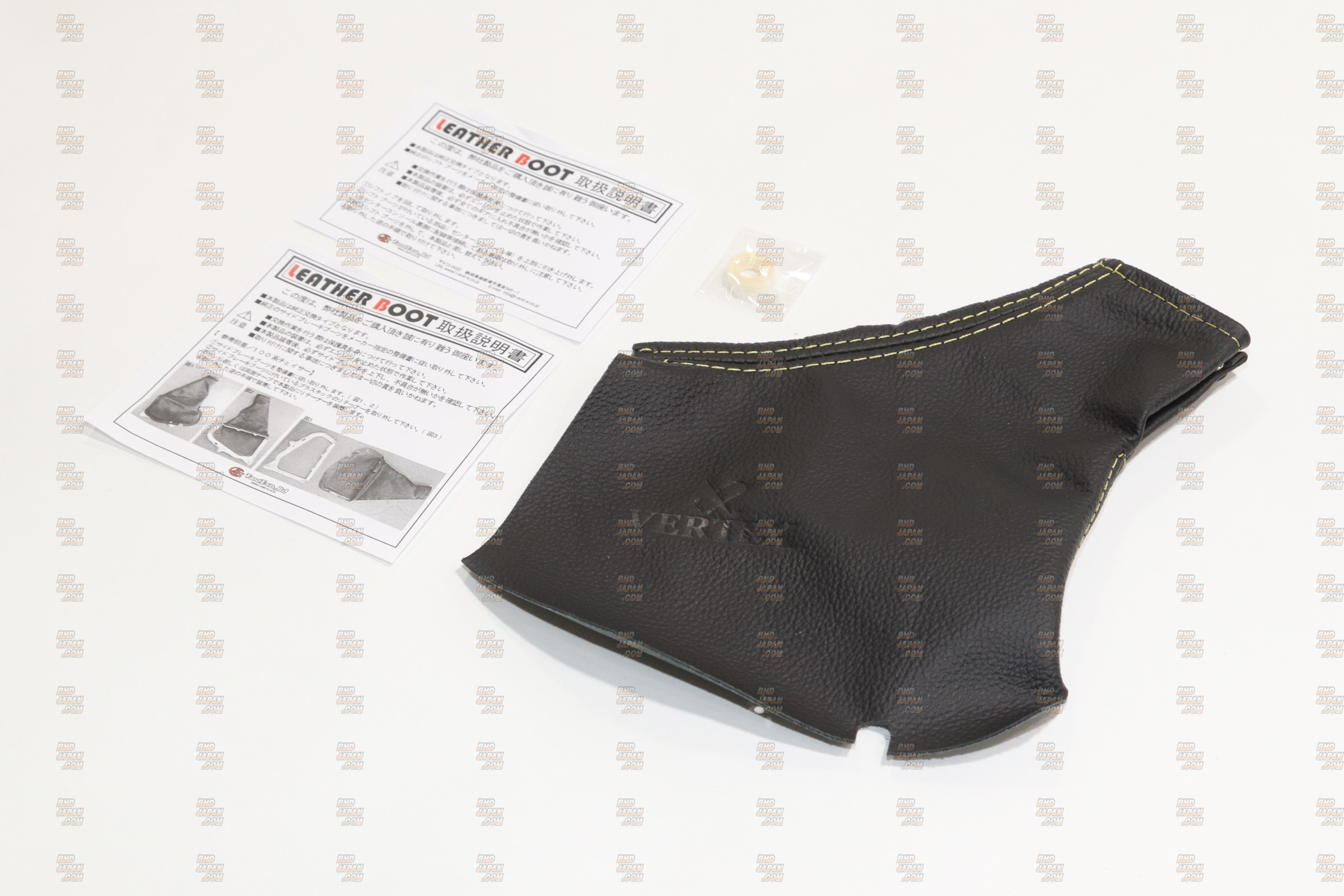 よっしー Car Make T&E Vertex Leather Shift Boot Black Gold - JZX90 - RHDJapan